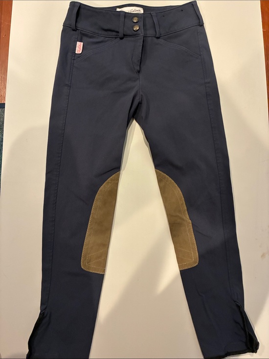 The Tailored Sportsman Pants - The Tailored Sportsman Riding Breeches Size 14 Navy Knee Patch Equestrian